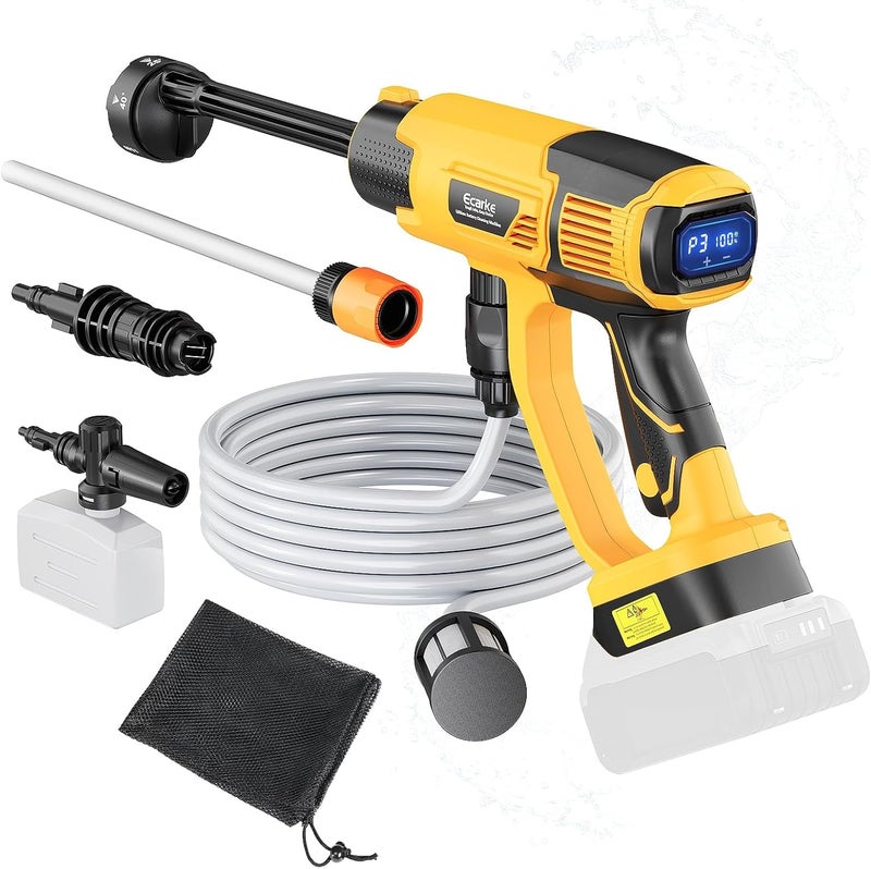 Ecarke Cordless Pressure Washer Compatible with DeWalt 20V Battery, 800 PSI Portable Handheld Power Washer with 6-in-1 Nozzle Foam Cannon for Car Floor Fence Wall Cleaning (Tool only) - Image 1